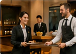 Auszubildende im Hotel- und Gastronomiebereich
