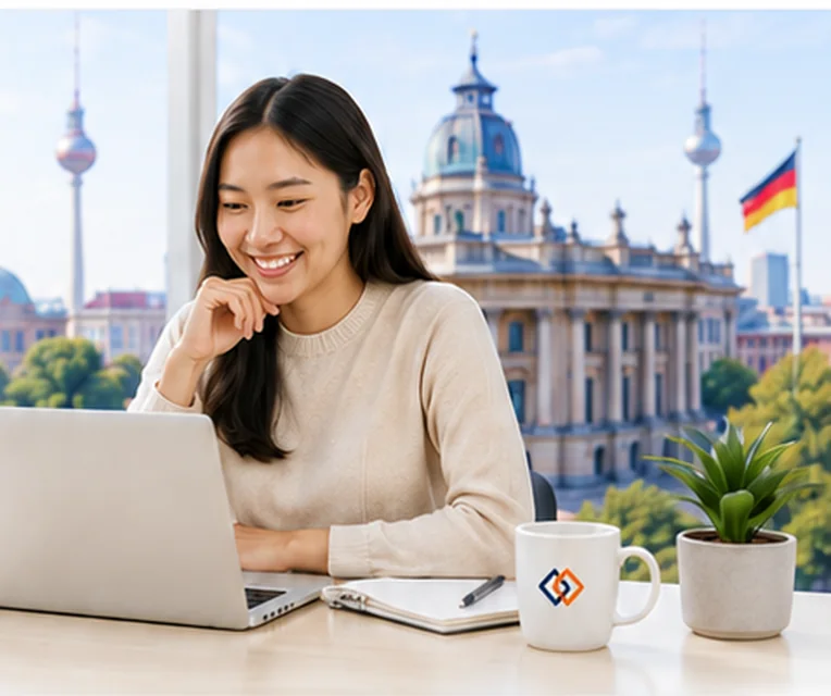 Bạn trẻ Việt Nam làm bài đánh giá trực tuyến trên máy tính