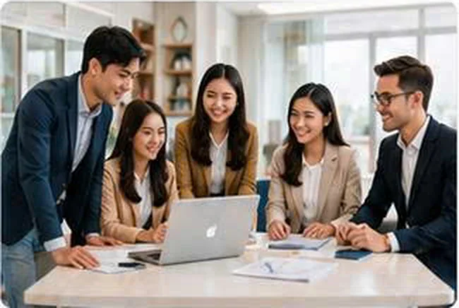 Đội ngũ LifeCareerConnect làm việc cùng nhau